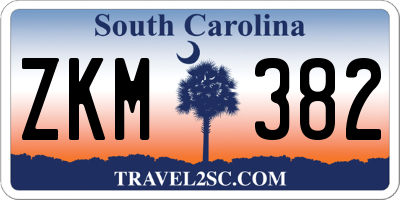 SC license plate ZKM382