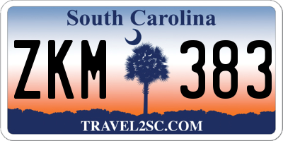 SC license plate ZKM383