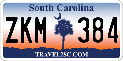 SC license plate ZKM384