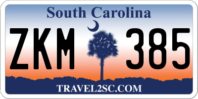 SC license plate ZKM385