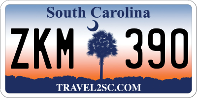 SC license plate ZKM390