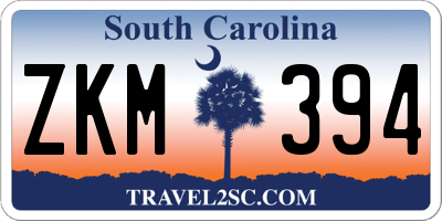 SC license plate ZKM394