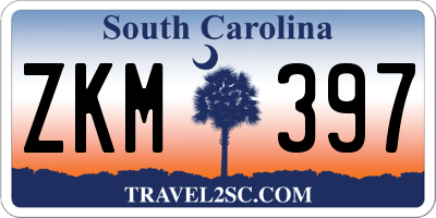 SC license plate ZKM397