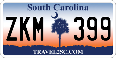 SC license plate ZKM399