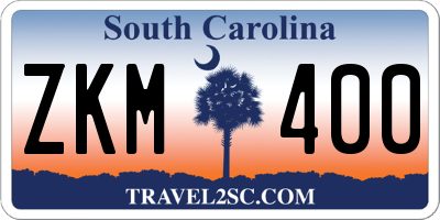 SC license plate ZKM400