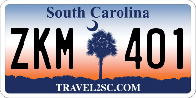 SC license plate ZKM401