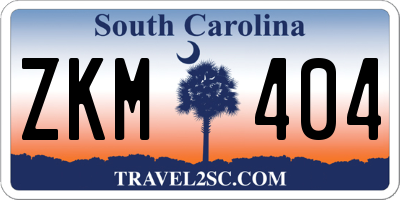 SC license plate ZKM404