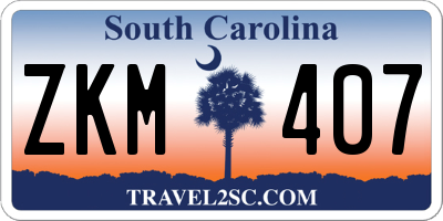 SC license plate ZKM407