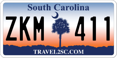 SC license plate ZKM411