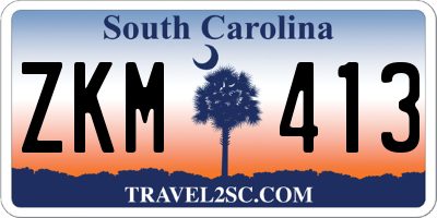 SC license plate ZKM413