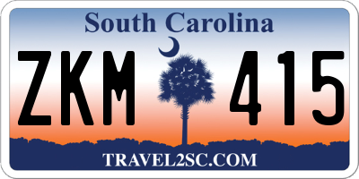 SC license plate ZKM415