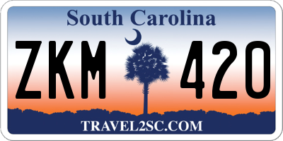 SC license plate ZKM420