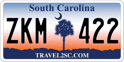 SC license plate ZKM422