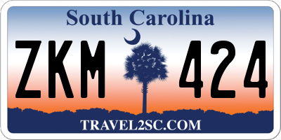 SC license plate ZKM424