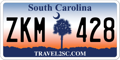 SC license plate ZKM428