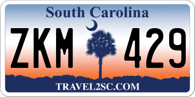 SC license plate ZKM429