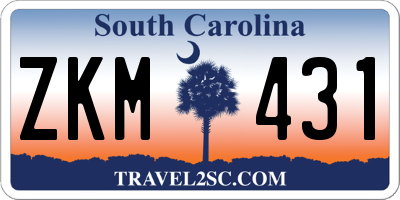 SC license plate ZKM431