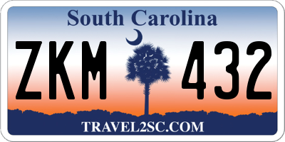 SC license plate ZKM432