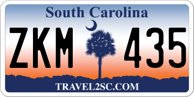 SC license plate ZKM435