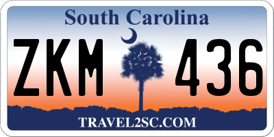 SC license plate ZKM436