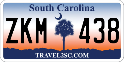 SC license plate ZKM438