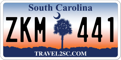 SC license plate ZKM441