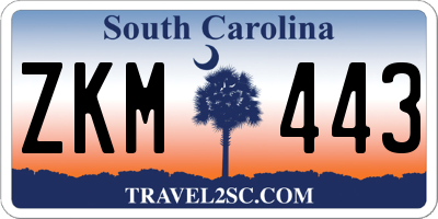 SC license plate ZKM443