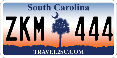 SC license plate ZKM444