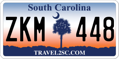 SC license plate ZKM448