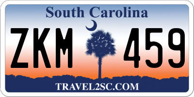 SC license plate ZKM459