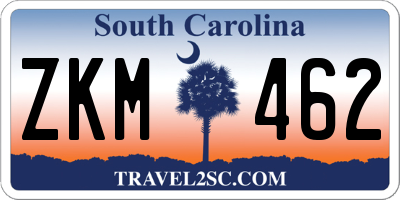 SC license plate ZKM462