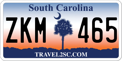 SC license plate ZKM465