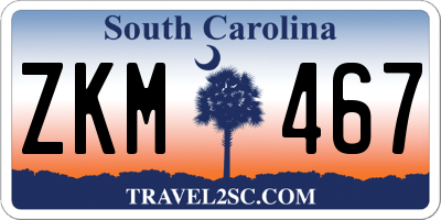SC license plate ZKM467