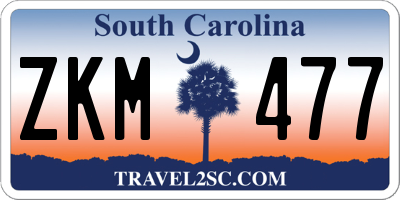 SC license plate ZKM477