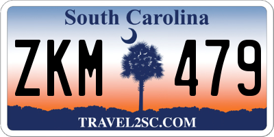 SC license plate ZKM479