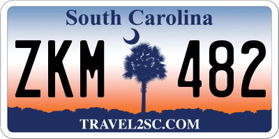 SC license plate ZKM482