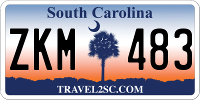 SC license plate ZKM483