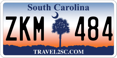 SC license plate ZKM484