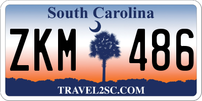 SC license plate ZKM486