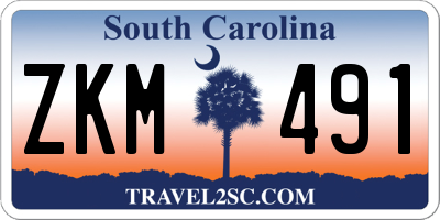 SC license plate ZKM491