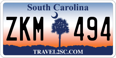 SC license plate ZKM494