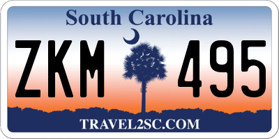 SC license plate ZKM495