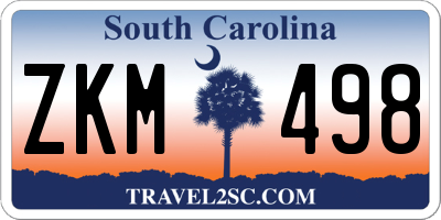 SC license plate ZKM498
