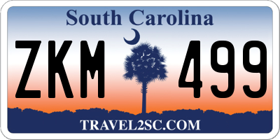 SC license plate ZKM499