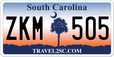 SC license plate ZKM505