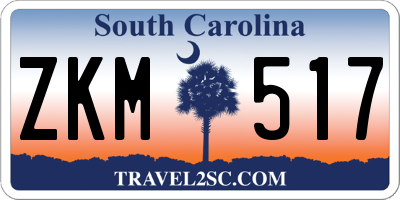 SC license plate ZKM517