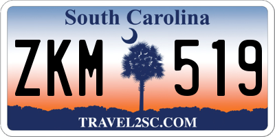 SC license plate ZKM519