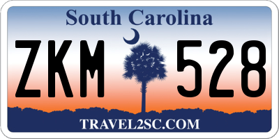 SC license plate ZKM528