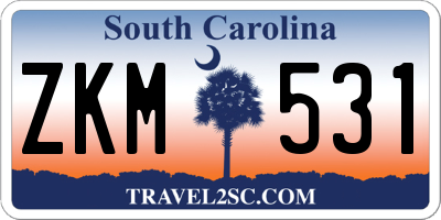 SC license plate ZKM531