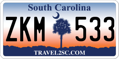SC license plate ZKM533